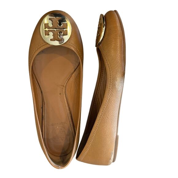 Tory Burch Shoes - TORY BURCH Camel Reval Ballet Flat Women 7 Leather Flats light tan
